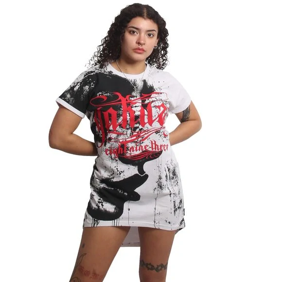 YAKUZA Dámské tričkové šaty Antique Urban GKB 28117 bílé