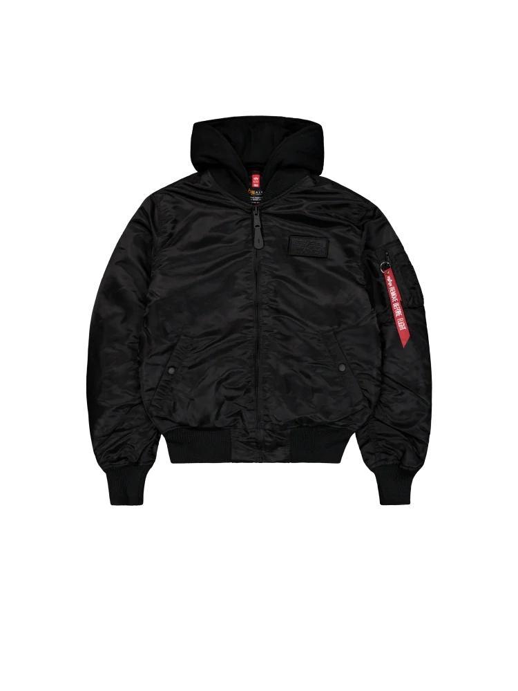 ALPHA IMDUSTRIES Pánský bomber s kapucí ZIP HOOD BACKPRINT 128113/285 černý
