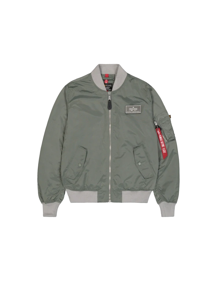 ALPHA INDUSTRIES Pánská lehká bomber bunda LIGHT 126101/636 zelenostříbrná