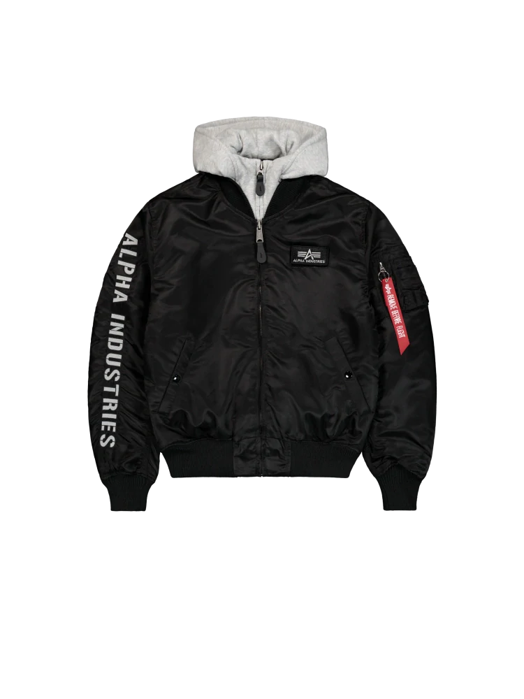 ALPHA INDUSTRIES Pánsky bomber SLEEVE EMBROIDERY 133104/198 černošedá