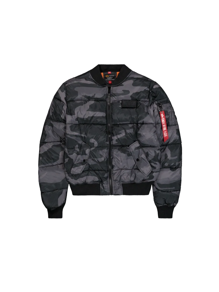 ALPHA INDUSTRIES Pánský bomber PUFFER CAMO 138116C/125 černá kamufláž