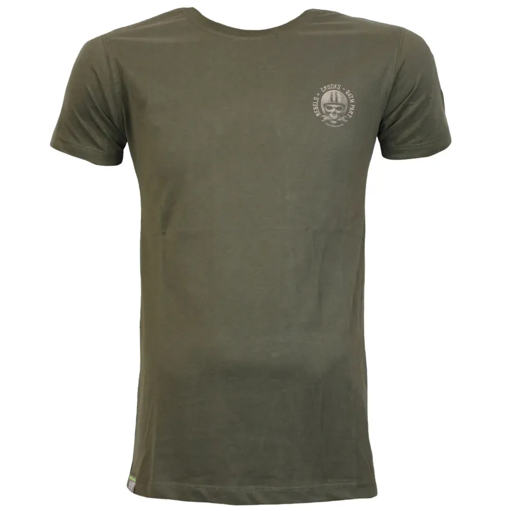 YAKUZA PREMIUM pánské tričko YPS 3605 tmavě olivové