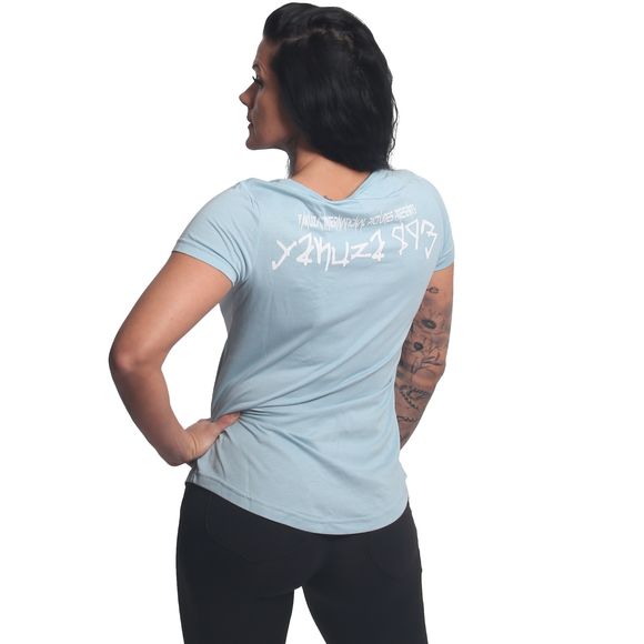 YAKUZA dámské tričko FAITH CURVED CREW NECK T-SHIRT sterling blue