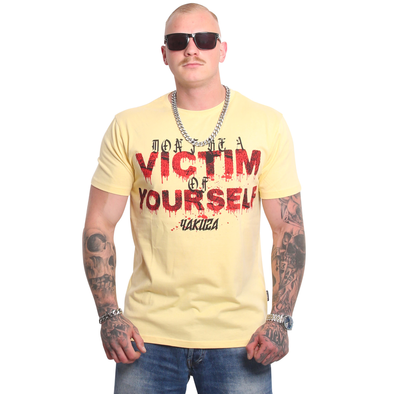 YAKUZA pánské tričko VICTIM T-SHIRT pale banana