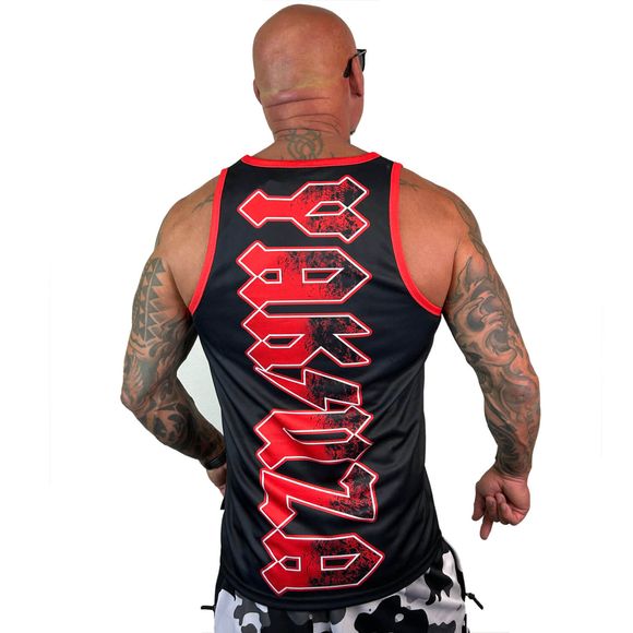YAKUZA pánské tílko ROCKSTARZ MESH TANKTOP black/red