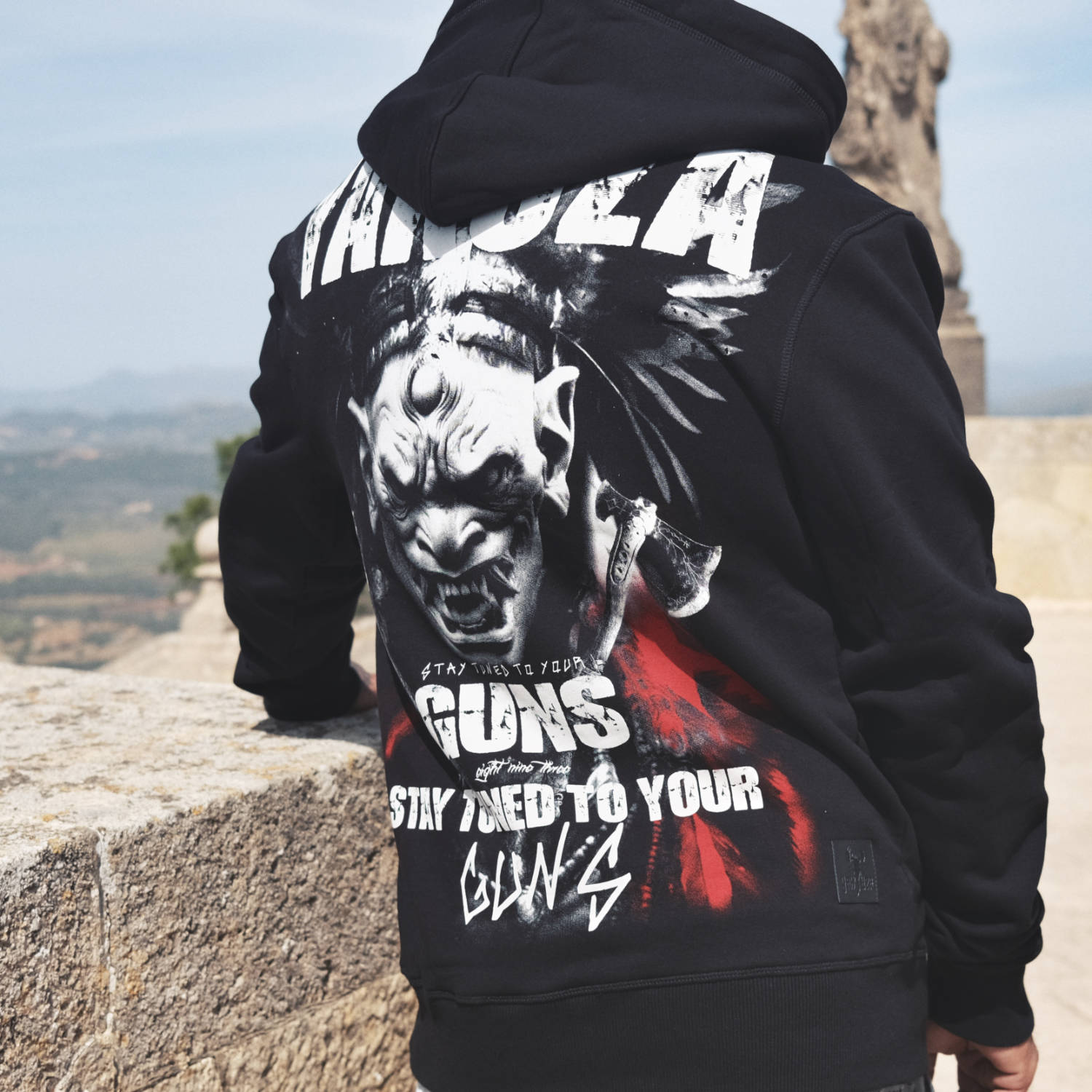 YAKUZA pánská mikina AXE HOODIE black