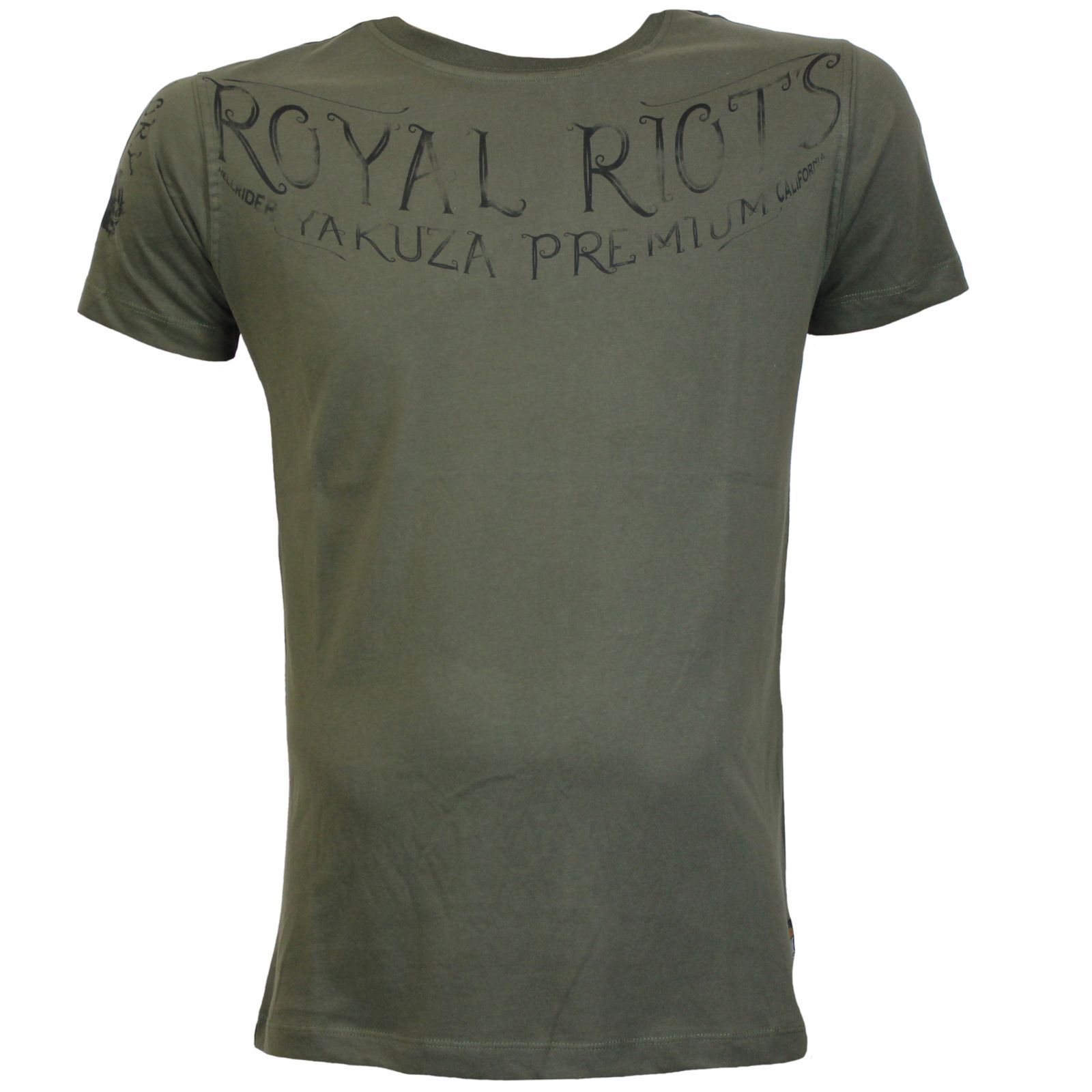 YAKUZA PREMIUM pánské tričko YPS 3711 tmavě olivové