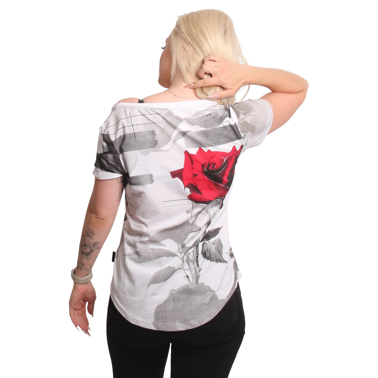 YAKUZA dámské tričko ETERNITY CURVED CREW NECK T-SHIRT bílé