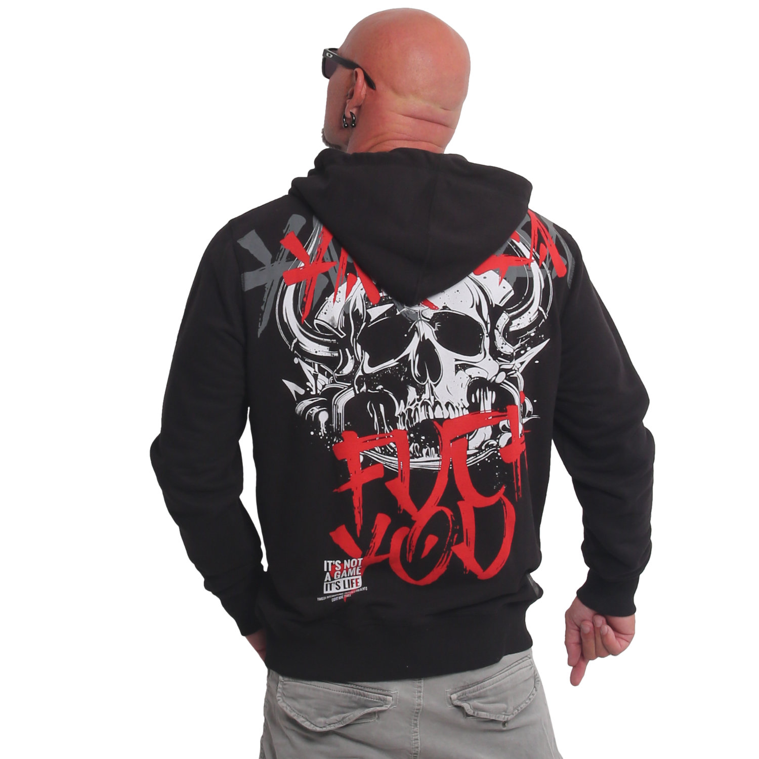 YAKUZA pánská mikina HORNED FU HOODIE černá