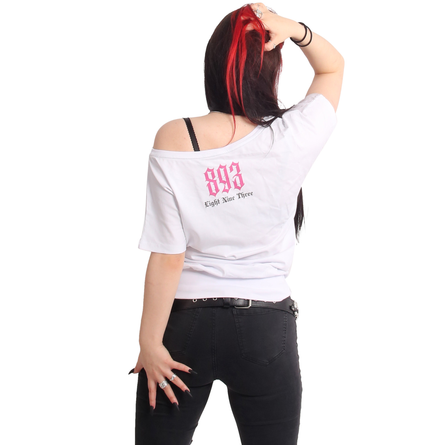 YAKUZA dámské tričko PLUSHIE WIDE NECK T-SHIRT bílé