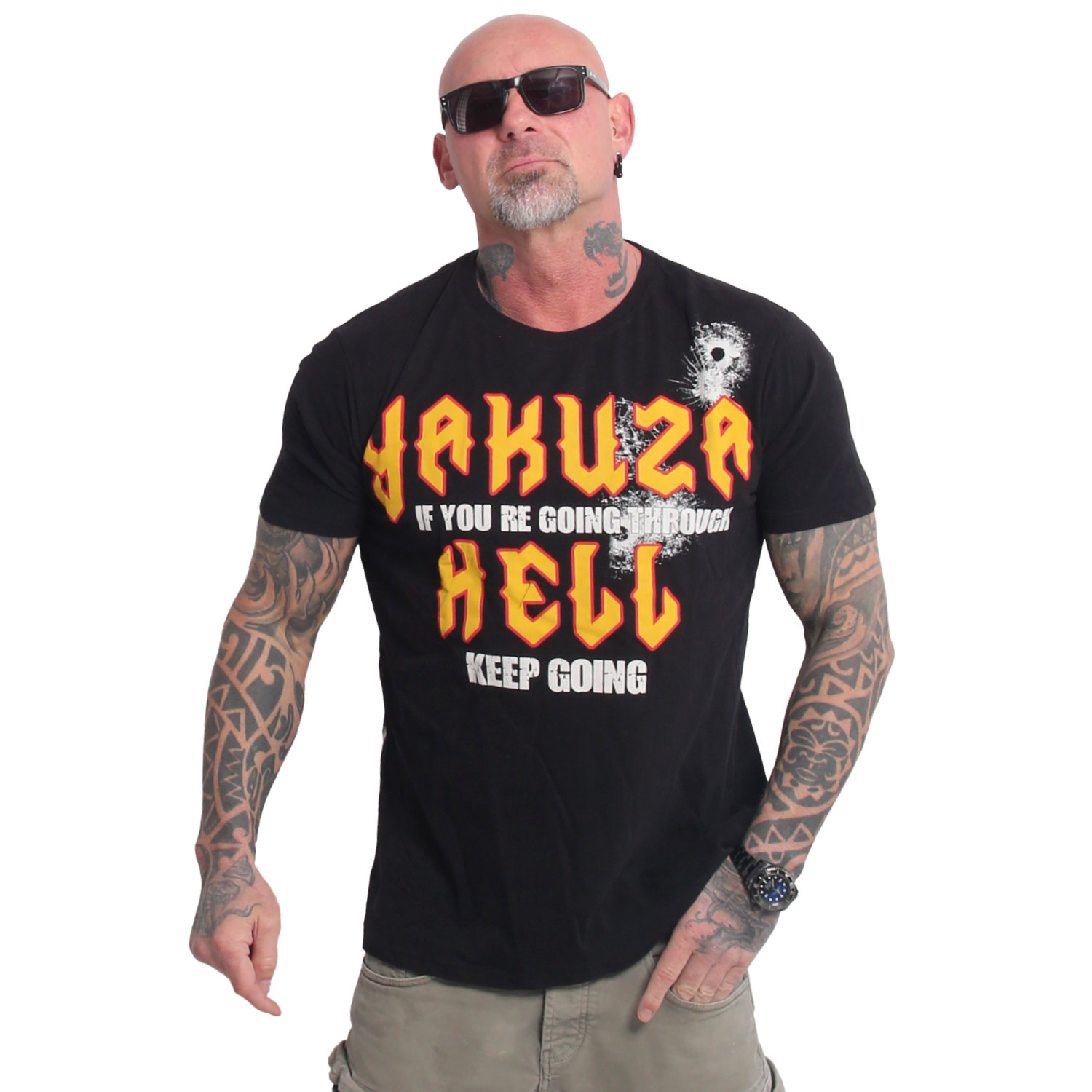 YAKUZA pánské tričko HELL REGULAR T-SHIRT černé