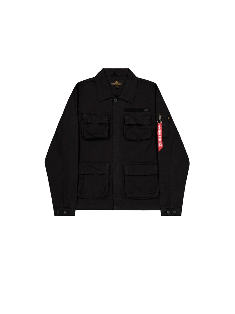 ALPHA INDUSTRIES RIPSTOM CARGOOVERSHIRT BLACK