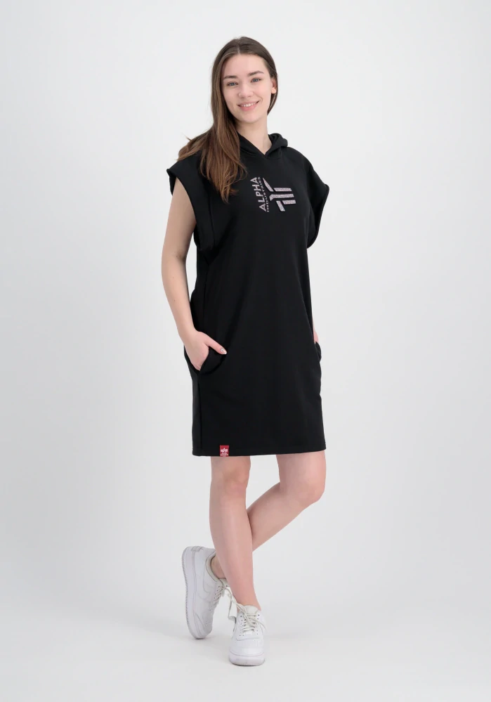 ALPHA INDUSTRIES HOODY DRESS GLITTER WMN