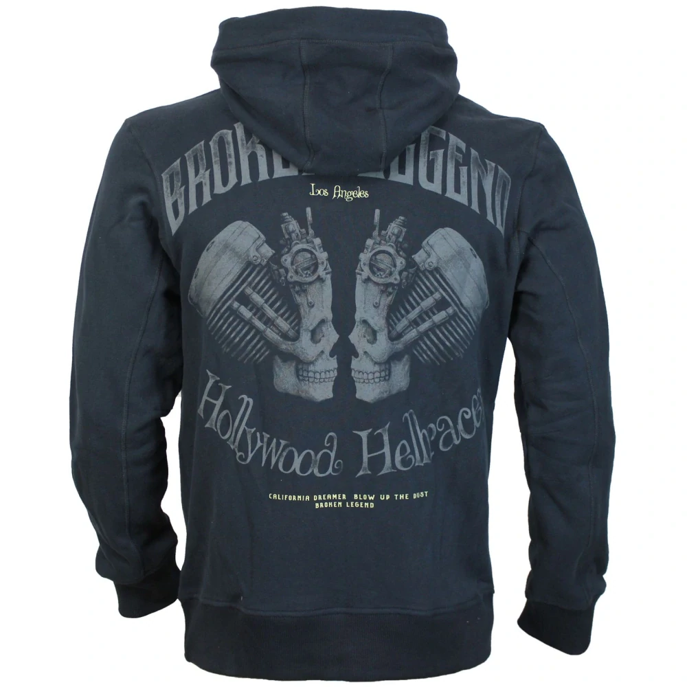 YAKUZA PREMIUM BROKEN LEGEND HOODY DARK BLUE
