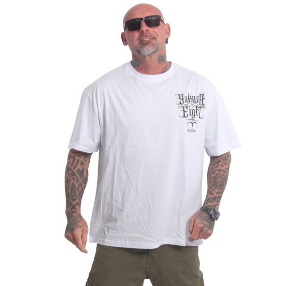 YAKUZA pánské tričko MONKEYS OVERSIZED white