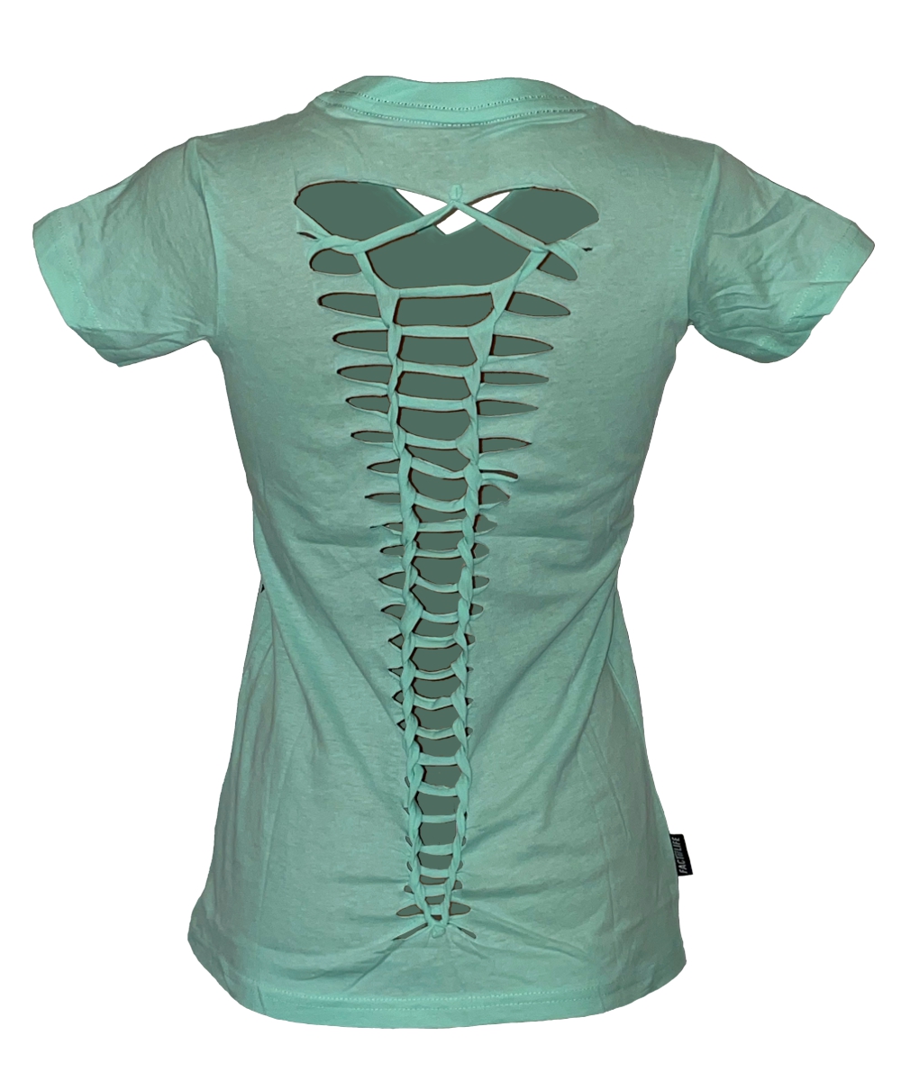 FACT OF LIFE dámské tričko FLOWER SKULL beach glass