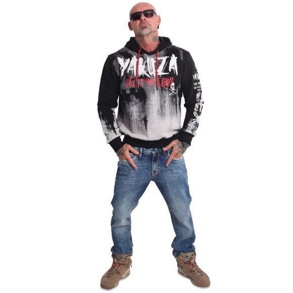 YAKUZA pánská mikina SKULL TAG HOODIE black