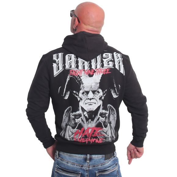 YAKUZA pánská mikina HATE HOODIE black