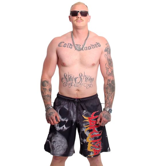 YAKUZA pánské kraťasy BATTLEFIELD MESH SHORTS black