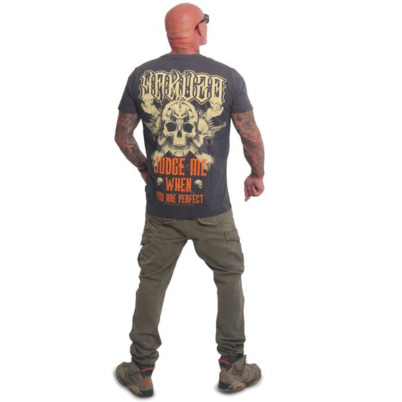YAKUZA pánské tričko JUDGE ME T-SHIRT dark shadow