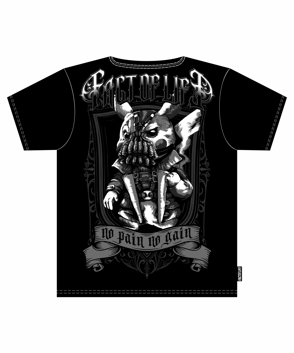 FACT OF LIFE pánské tričko NO PAIN, NO GAIN black