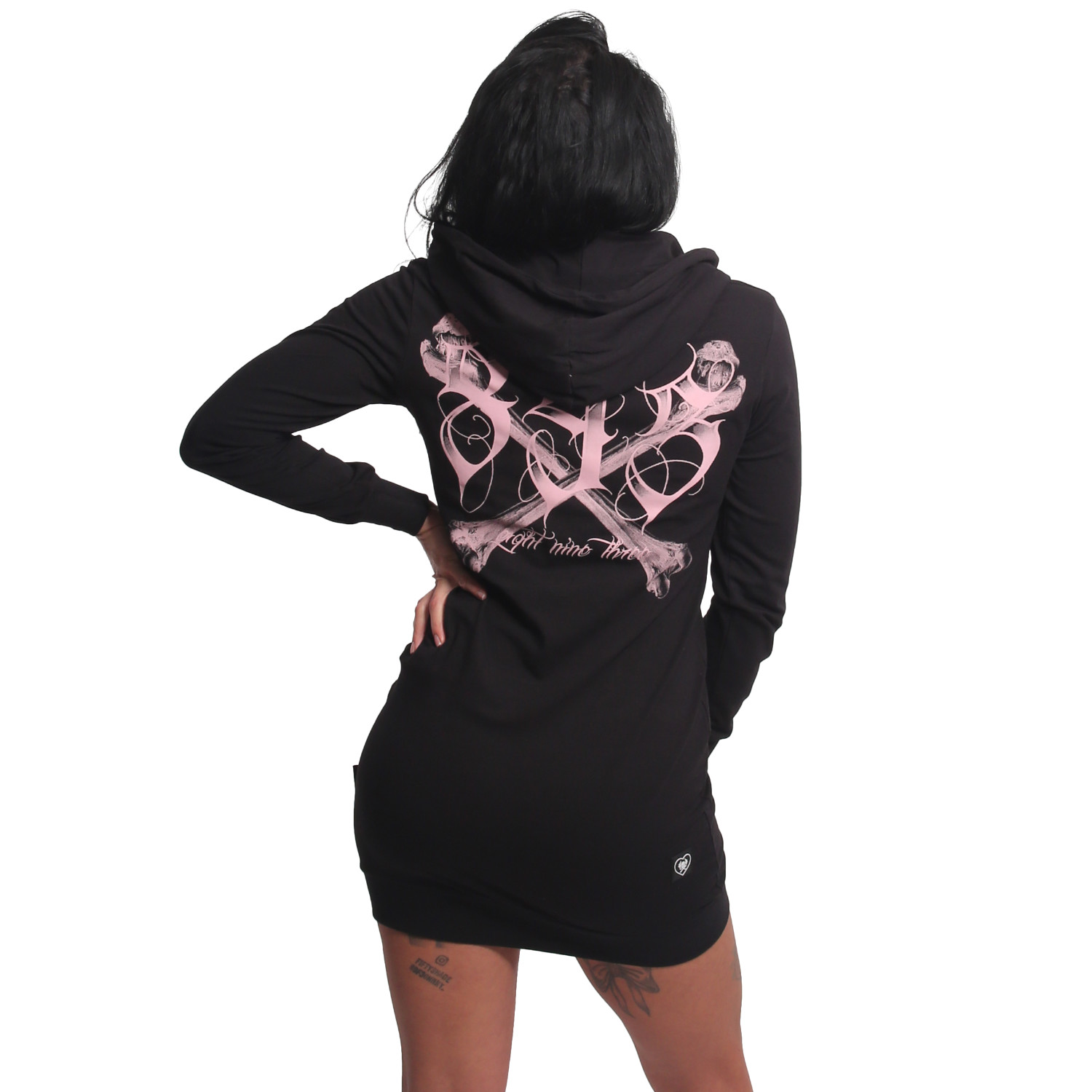 YAKUZA dámské šaty WEIRD LITE HOODIE DRESS black