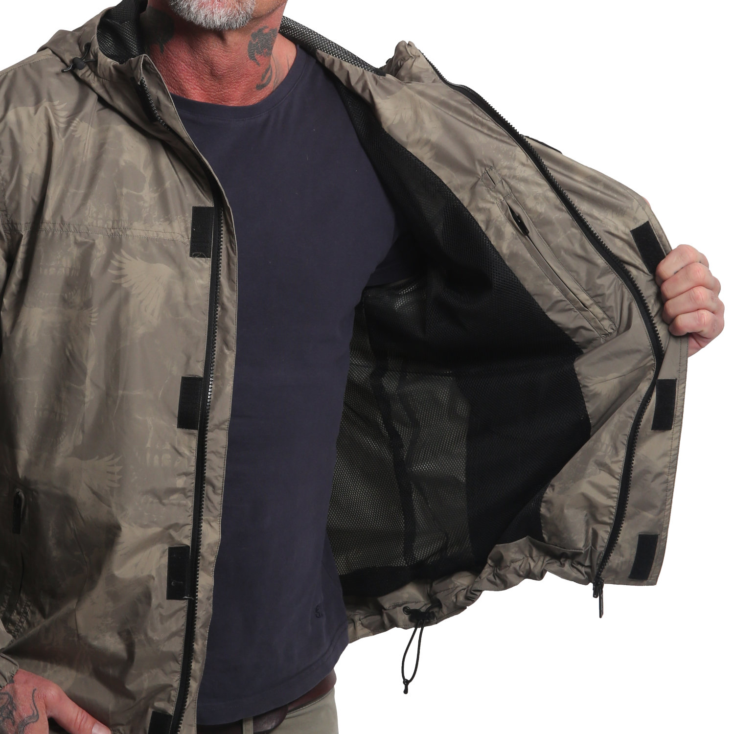 YAKUZA pánská bunda ROCKSTARZ WINDBREAKER olivová