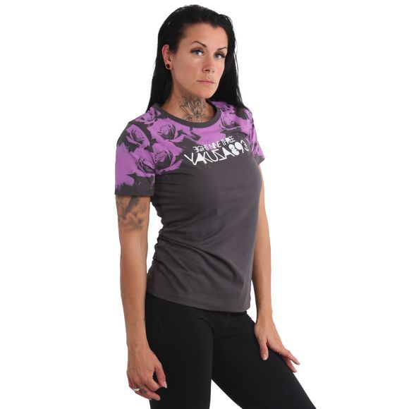 YAKUZA dámské tričko ROSES CREW NECK T-SHIRT rabbit