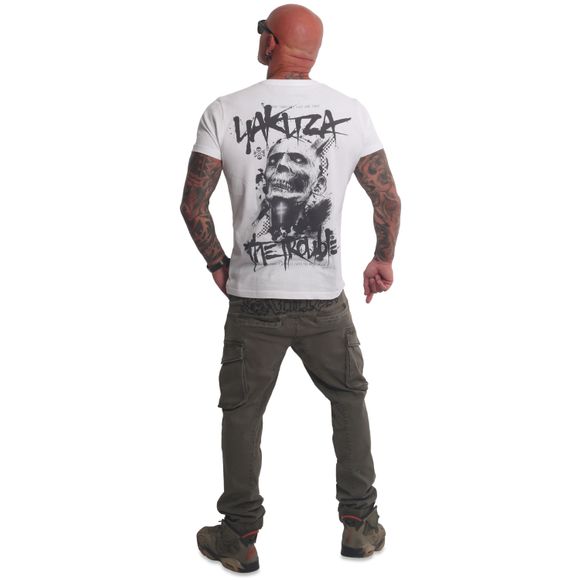 YAKUZA pánské tričko THE TROUBLE T-SHIRT white