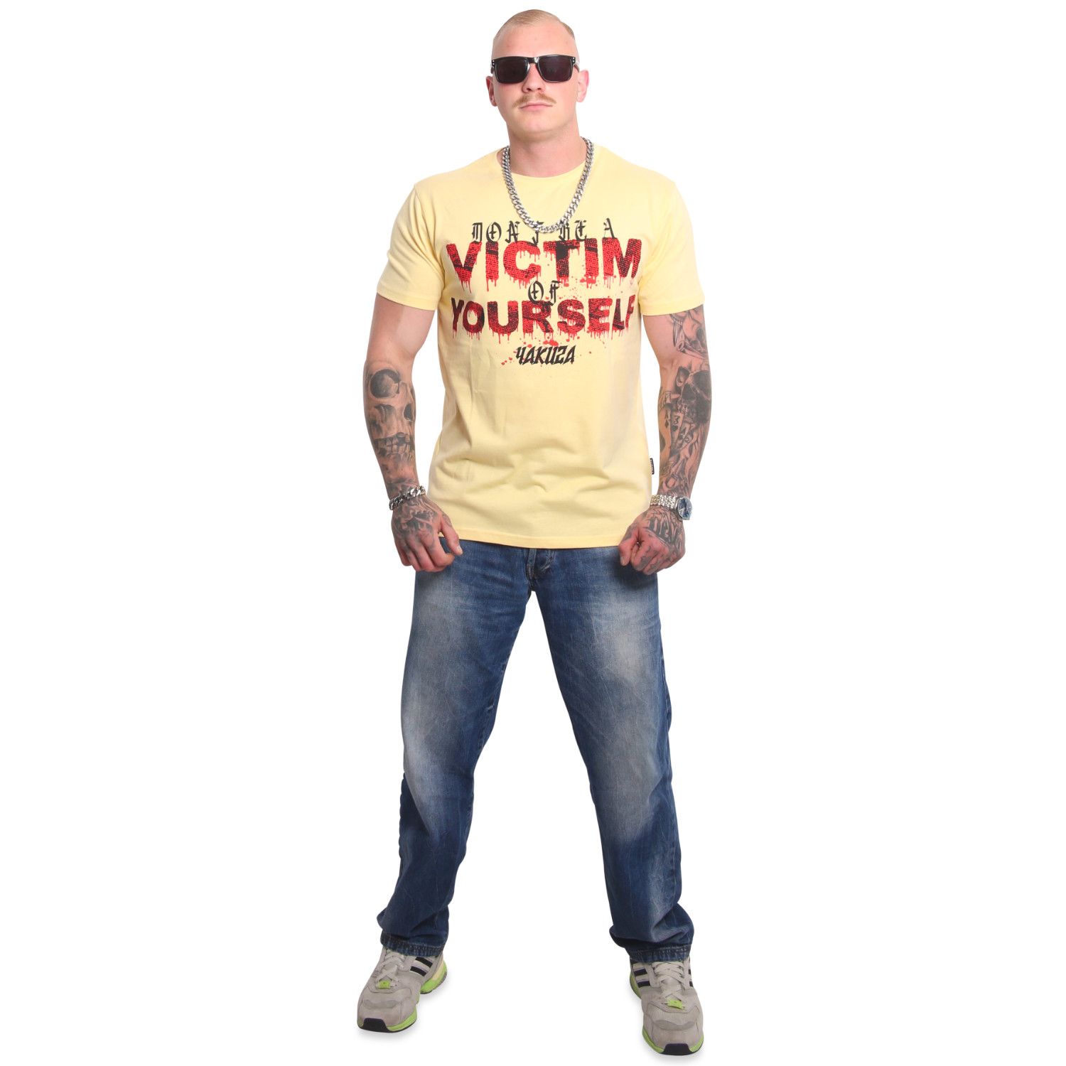 YAKUZA pánské tričko VICTIM T-SHIRT pale banana