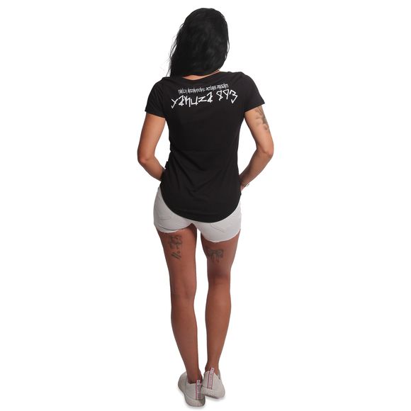 YAKUZA dámské tričko FAITH CURVED CREW NECK T-SHIRT black