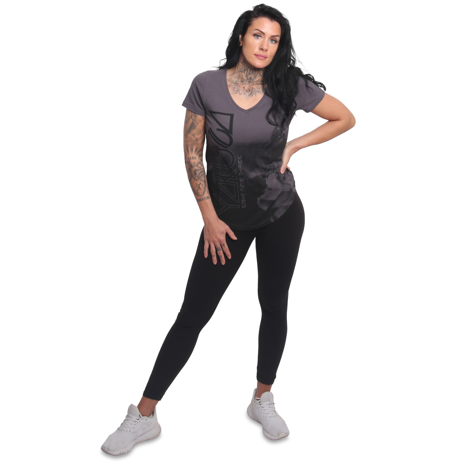 YAKUZA dámské tričko FLOAT CURVED V NECK T-SHIRT rabbit