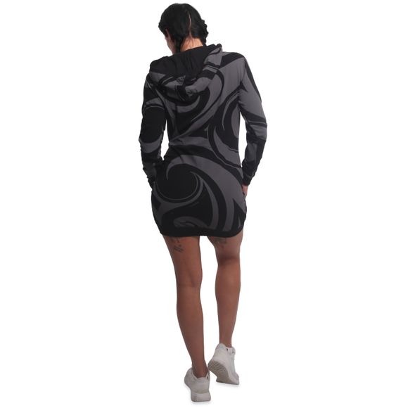 YAKUZA dámské šaty OBSCURE HOODED T-SHIRT DRESS black