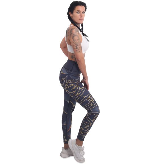 YAKUZA dámské legíny RHOMB SLIDE LEGGINGS black