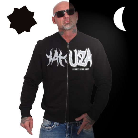 YAKUZA pánská mikina TWEAK ZIP MOCK NECK SWEATSHIRT black rflx