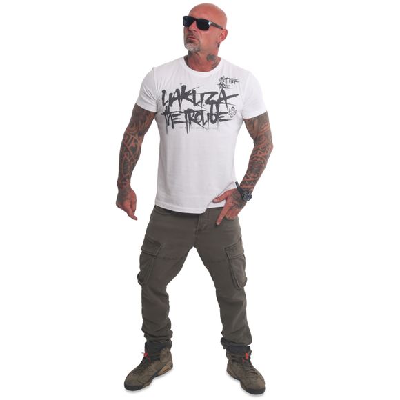 YAKUZA pánské tričko THE TROUBLE T-SHIRT white