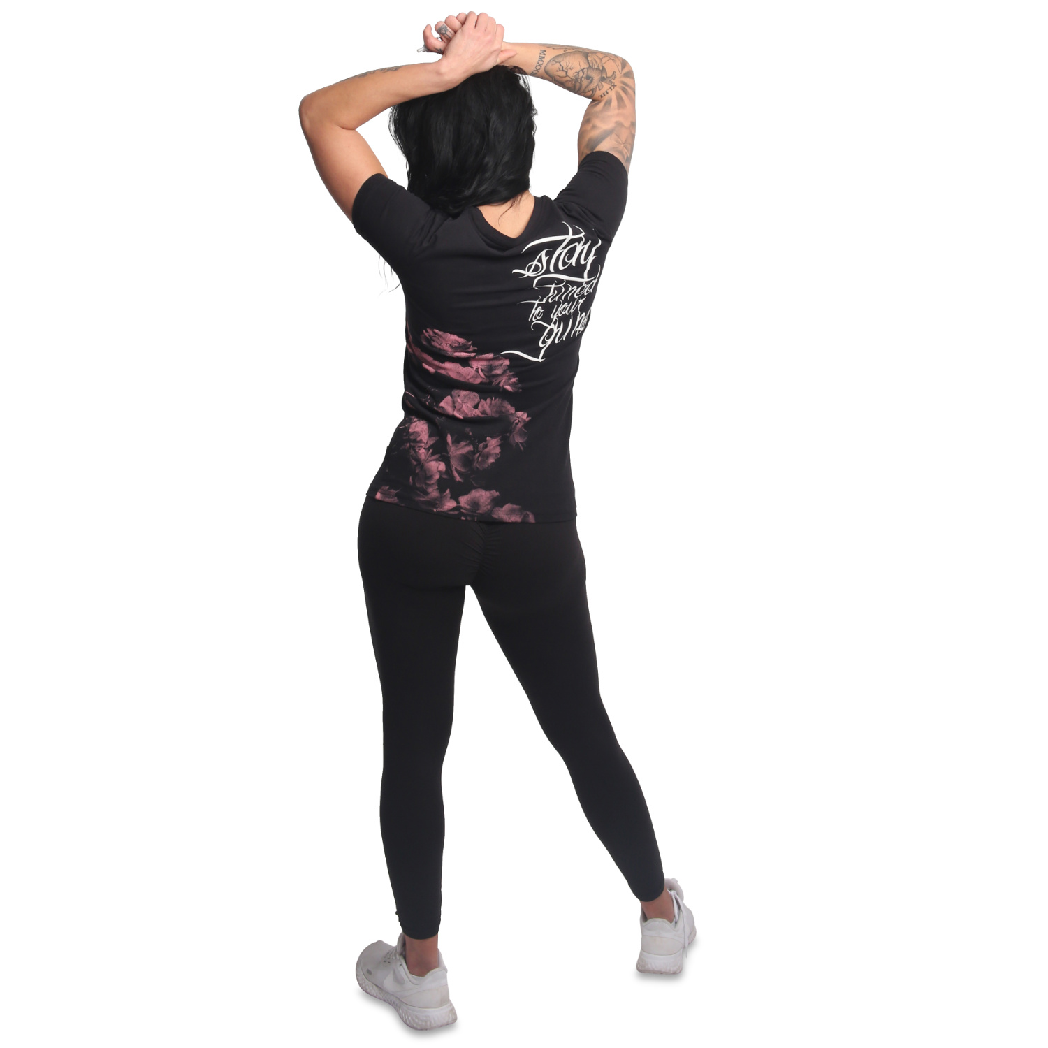 YAKUZA dámské tričko ROSE TUNE URBAN CREW NECK T-SHIRT black