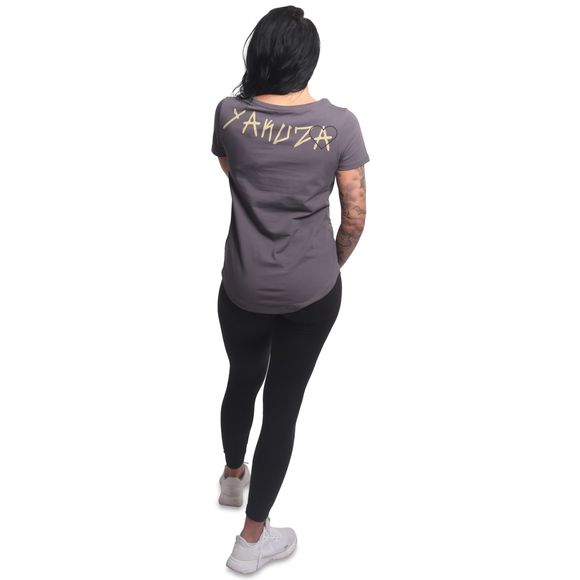 YAKUZA dámské tričko AFRAID CURVED CREW NECK T-SHIRT rabbit