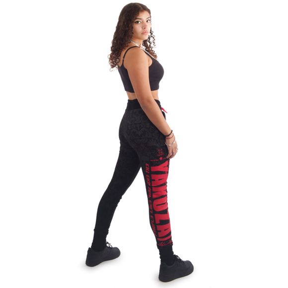 YAKUZA dámské tepláky SKULL PATTERN ALLOVER URBAN JOGGERS černé