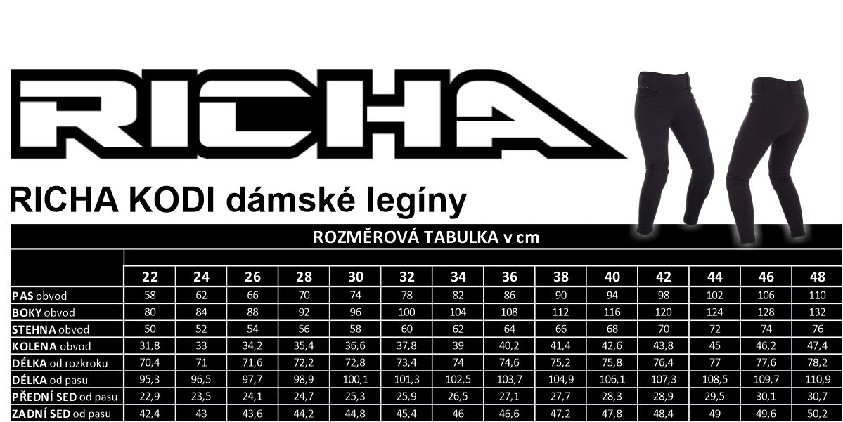 RICHA dámské motocyklové legíny KODI
