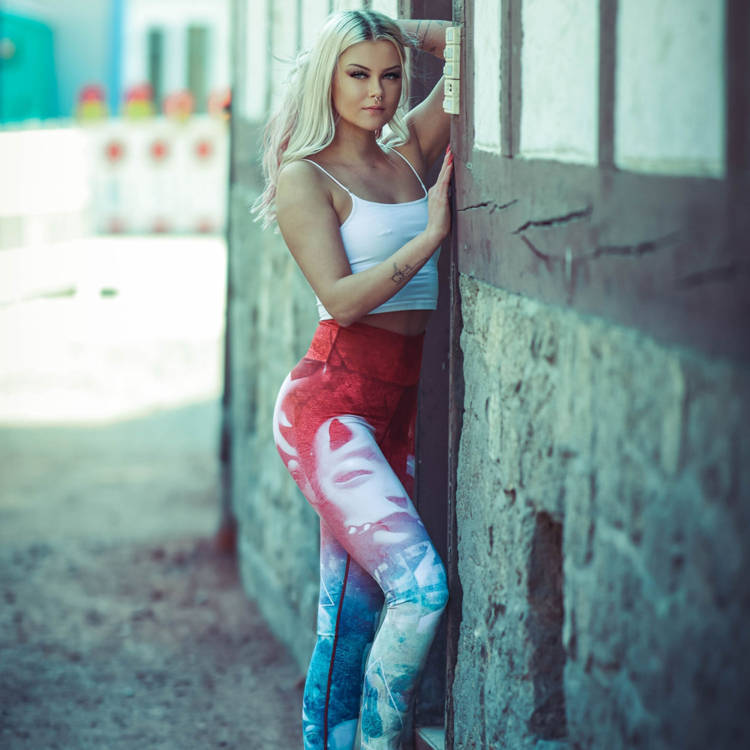 YAKUZA dámské legíny FRENZY SLIDE LEGGINGS multicolored