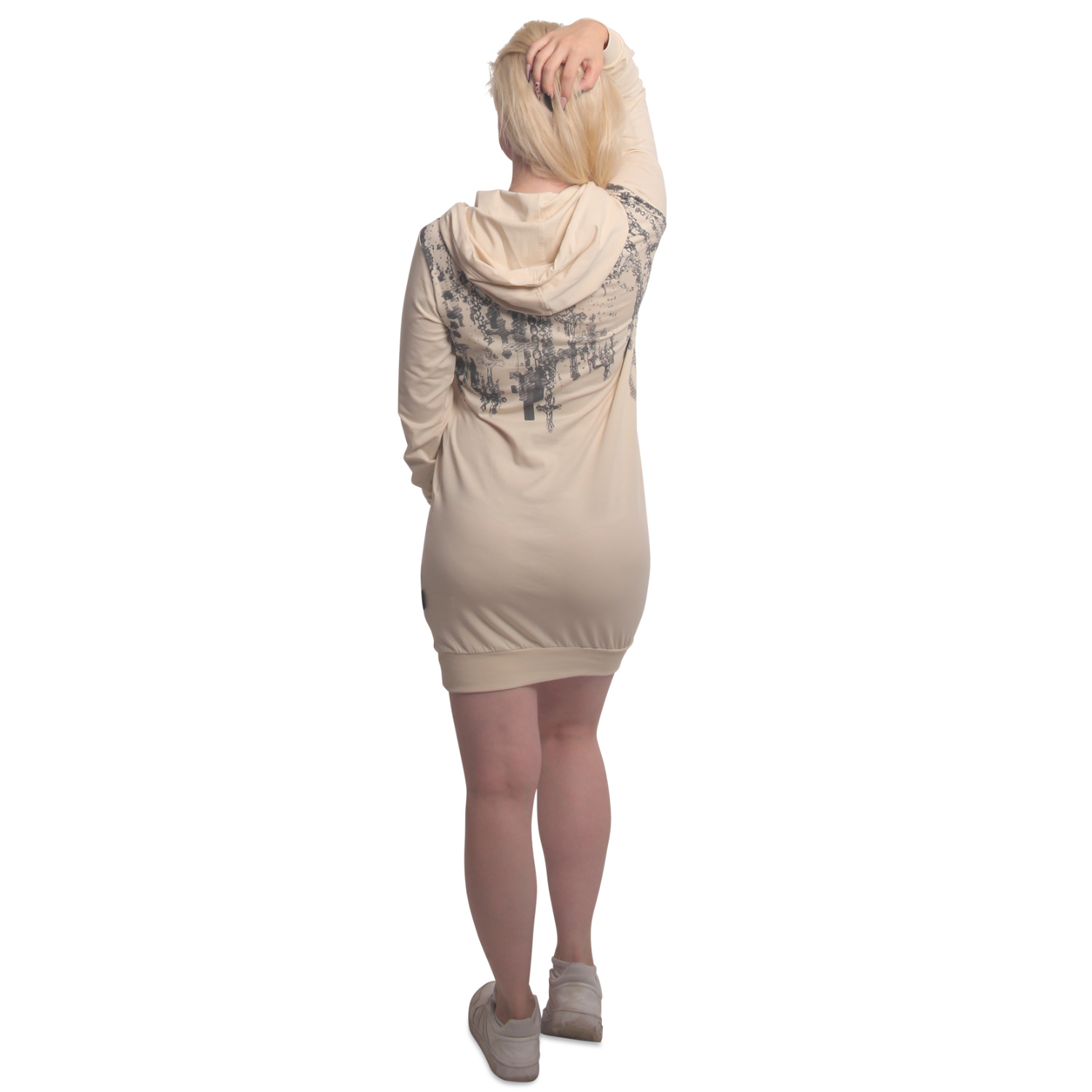 YAKUZA dámské šaty ROOD LITE HOODIE DRESS grey