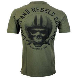 YAKUZA PREMIUM pánská polokošile YPS 3620 tmavě olivová