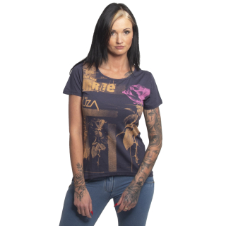 YAKUZA dámské tričko DIFFUSE LONG TAIL T-SHIRT parisian night