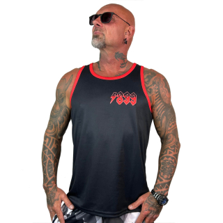 YAKUZA pánské tílko ROCKSTARZ MESH TANKTOP black/red