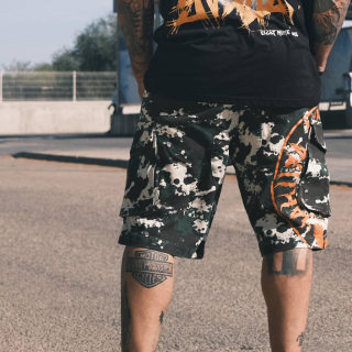 YAKUZA pánské kraťasy TWEAK CARGO SHORTS camouflage