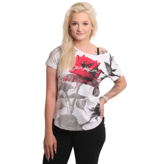 YAKUZA dámské tričko ETERNITY CURVED CREW NECK T-SHIRT bílé