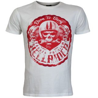 YAKUZA PREMIUM pánské tričko YPS 3818 vintage bílá