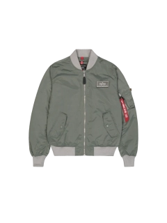 ALPHA INDUSTRIES Pánská lehká bomber bunda LIGHT  126101/636 zelenostříbrná