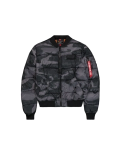 ALPHA INDUSTRIES Pánský bomber PUFFER CAMO 138116C/125 černá kamufláž